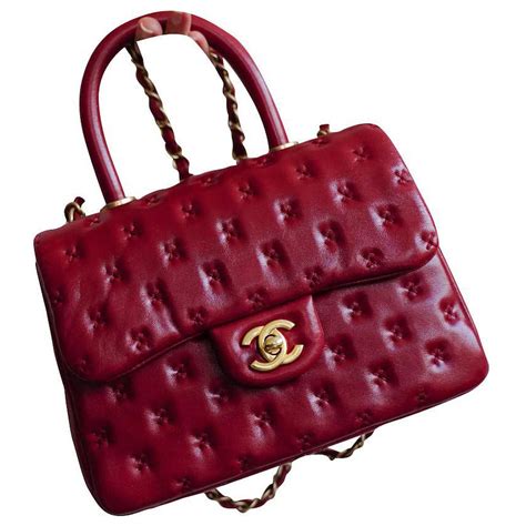 chanel top handle bag red|Chanel trendy top handle.